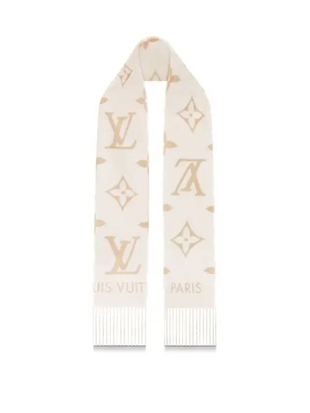 Reykjavik Monogram Cashmere Scarf Light Beige - LOUIS VUITTON - BALAAN 3