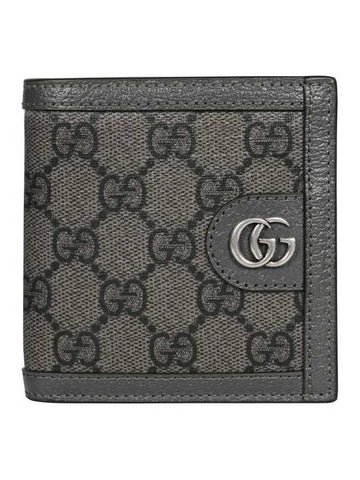 Ophidia GG Canvas Half Wallet Grey - GUCCI - BALAAN 1