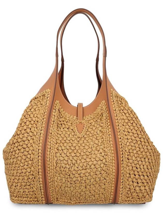 Timeless Raffia Tote Bag XBWTSBAR300RGM - TOD'S - BALAAN 3