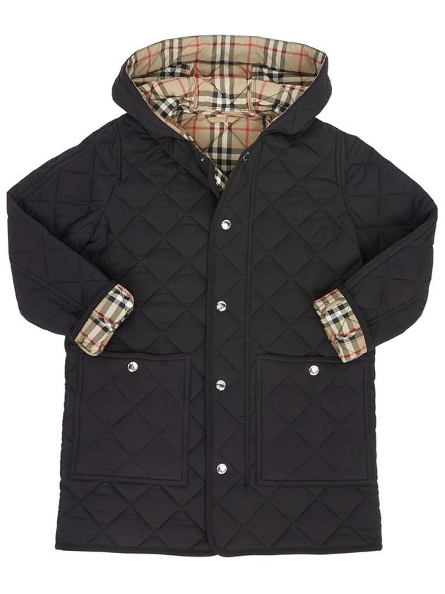 Kids Diamond Quilted Padding Black - BURBERRY - BALAAN 3