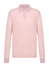 Men's Lightweight Cotton Blend Jersey Polo Shirt Pink - DIOR - BALAAN 2