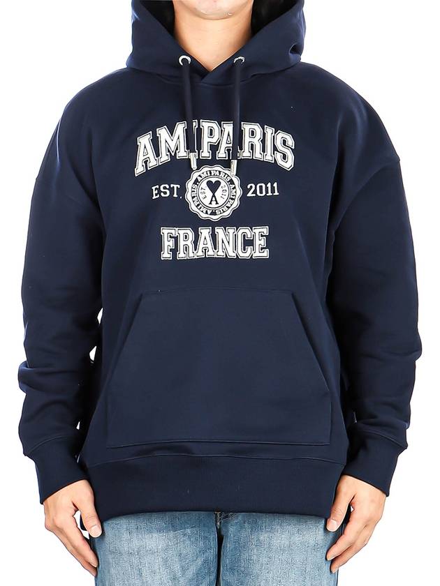 Paris France Hoodie Navy - AMI - BALAAN 2