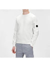 Diagonal Raised Fleece Sweatshirt White - CP COMPANY - BALAAN 5