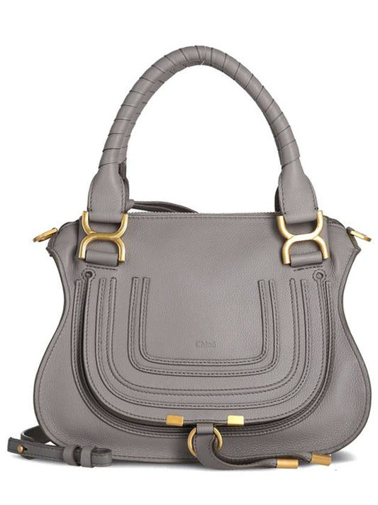 Marcie small double shoulder bag cashmere gray - CHLOE - BALAAN.