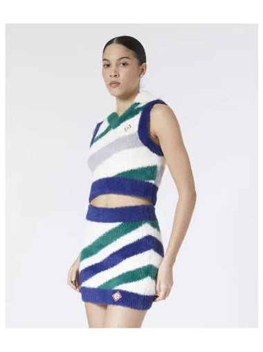 Women s fury striped skirt white blue green FURRY - CASABLANCA - BALAAN 1