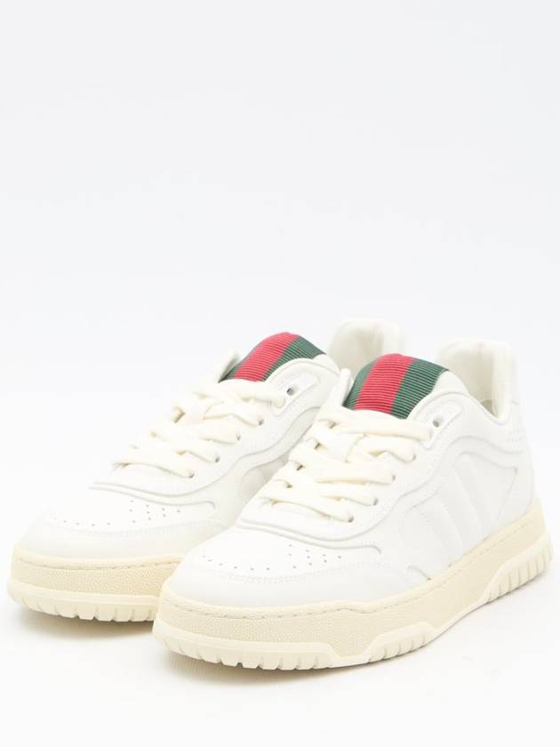 Re Web Leather Low Top Sneakers White - GUCCI - BALAAN 3