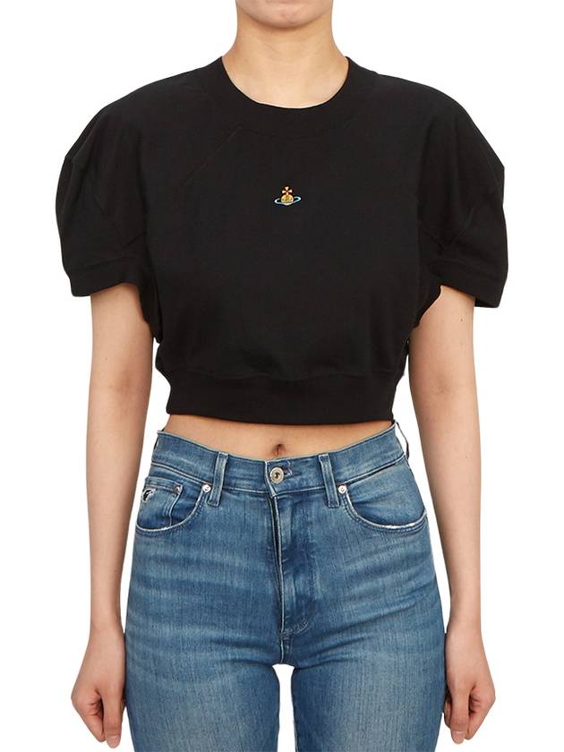 Women's Logo Short Sleeve T-Shirt Black - VIVIENNE WESTWOOD - BALAAN 4