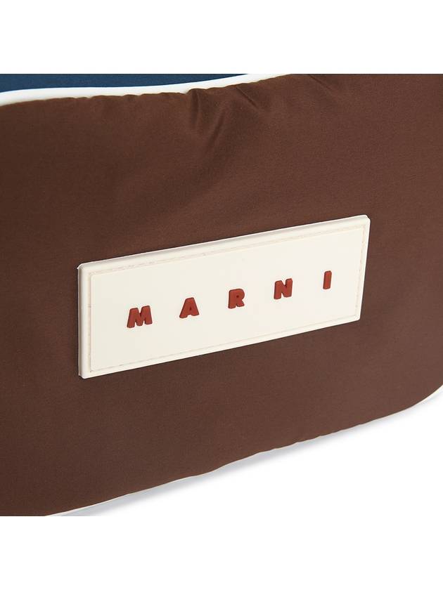 Logo Patch Zipper Cross Bag Brown - MARNI - BALAAN 9