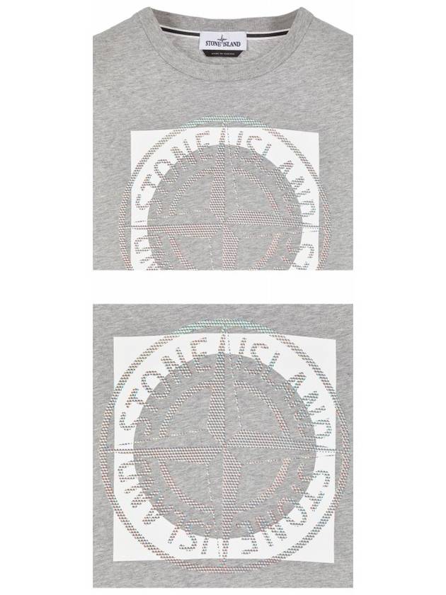 Compass Logo Printing Short Sleeve T-Shirt Grey - STONE ISLAND - BALAAN 6