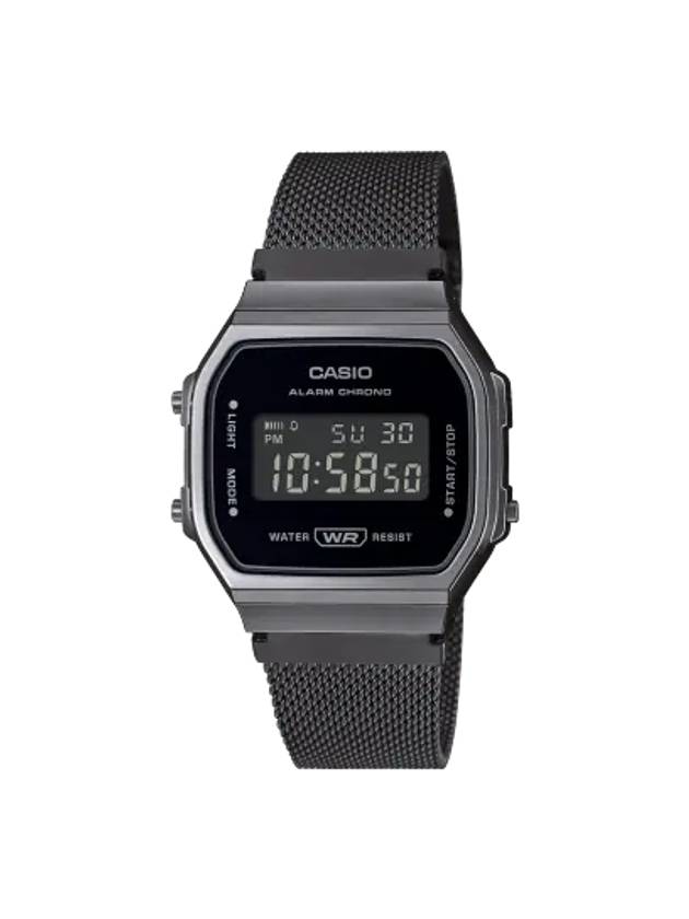 Vintage Mesh Band Watch Black - CASIO - BALAAN 1