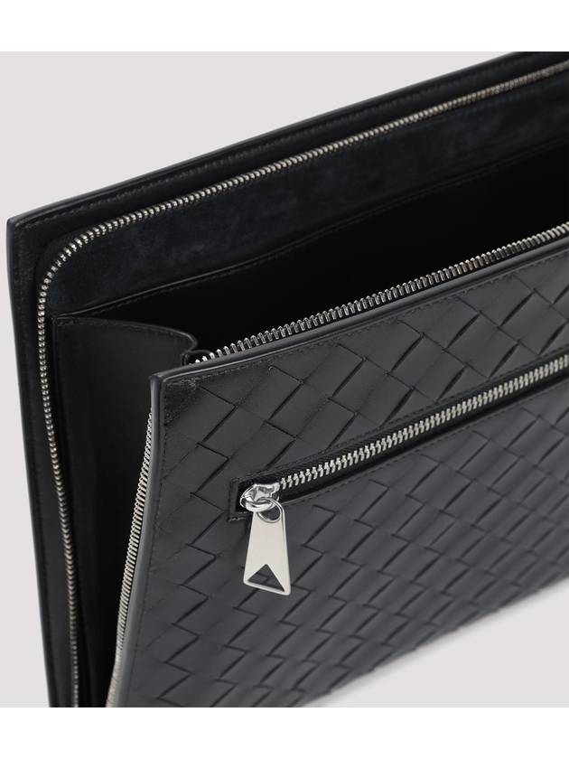 Medium Intrecciato Document Case Black - BOTTEGA VENETA - BALAAN 4