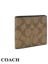 ID Signature Canvas Billfold Half Wallet Brown - COACH - BALAAN 3