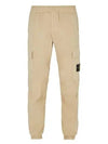 Men's Tella Paracadute Regular Fit Cargo Pants Beige - STONE ISLAND - BALAAN 2