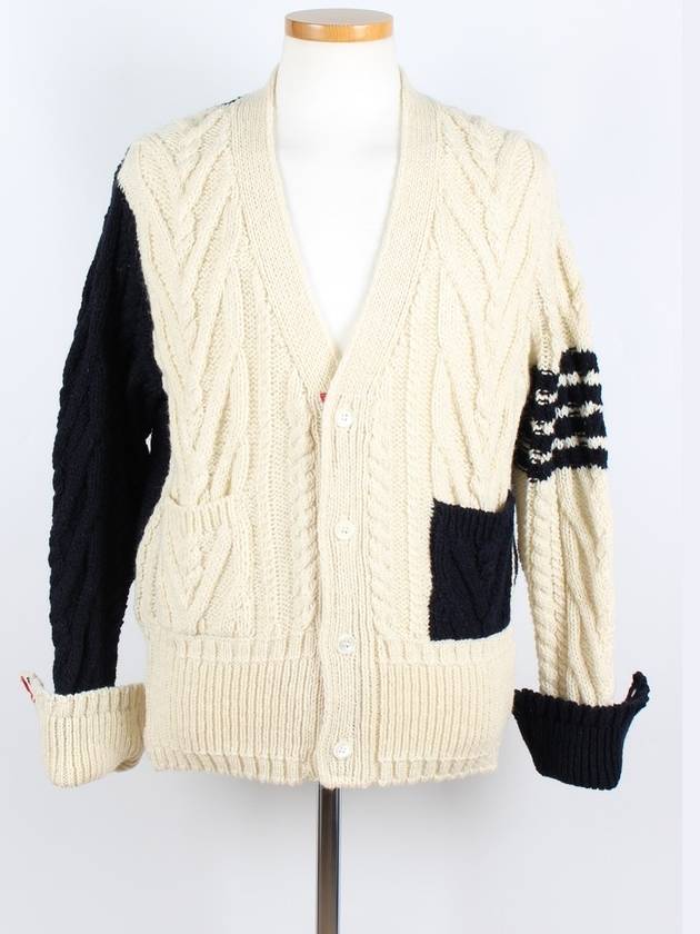 Aran Cable Funmix Cardigan 5 - THOM BROWNE - BALAAN 1