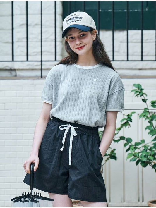 MET summer knit round t shirt gray - METAPHER - BALAAN 2