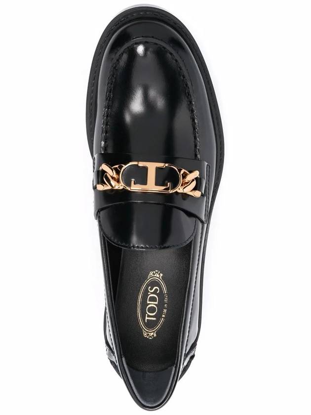 Horsebit Chain Leather Loafer Black - TOD'S - BALAAN 5