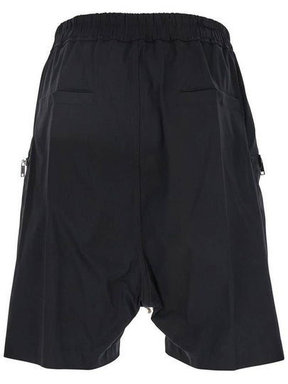 'Bauhaus Bela' Black Shorts With Oversized Drawstring In Cotton Man - RICK OWENS - BALAAN 2