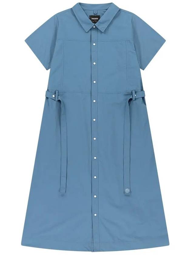 Nylon Shirt Midi Dress Dark Blue - OFFGRID - BALAAN 5