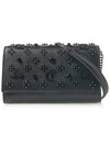 Paloma Fold-Over Embellished Clutch Bag Black - CHRISTIAN LOUBOUTIN - BALAAN 2