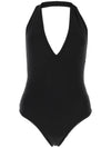 Swimwear V-Neck One-Piece Swimsuit Black - BOTTEGA VENETA - BALAAN 1