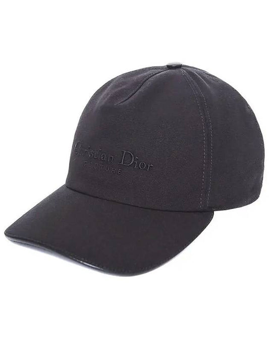 Couture Embroidered Logo Ball Cap Black - DIOR - BALAAN 2