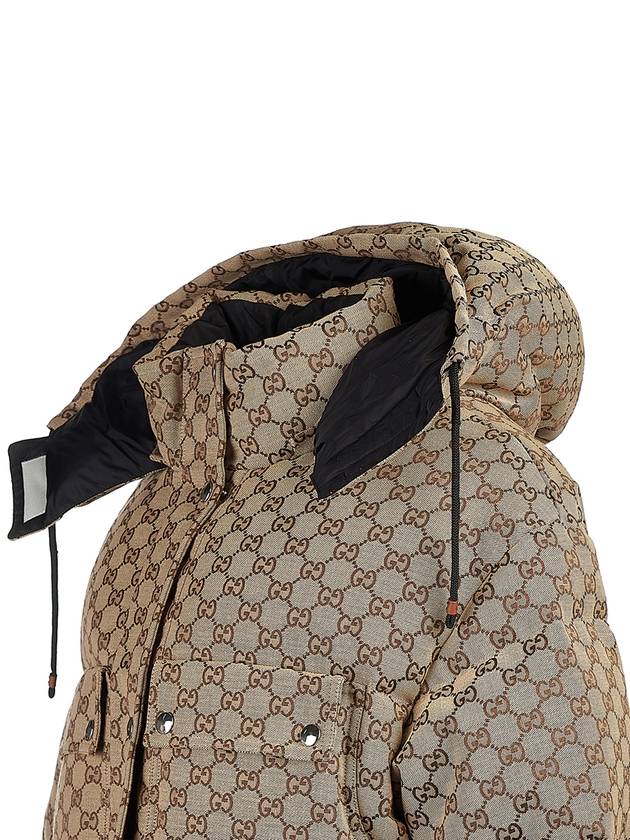 GG Canvas Hooded Padding Brown - GUCCI - BALAAN 6