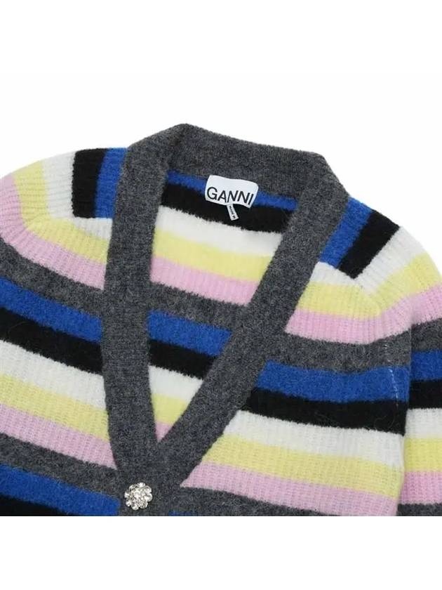 Stripe Wool Cardigan - GANNI - BALAAN 4