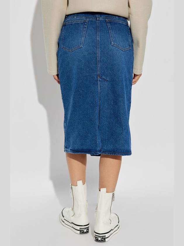 Ami Alexandre Mattiussi Denim Skirt, Women's, Blue - AMI - BALAAN 4