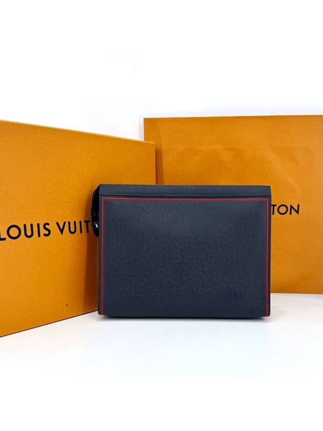 Taiga LV Logo Pochette Voyage Clutch Bag M63394 - LOUIS VUITTON - BALAAN 3