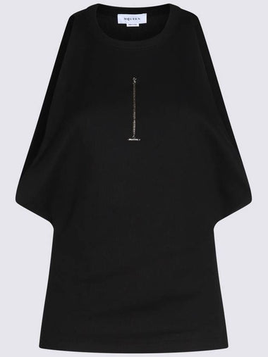 Alexander McQueen Black Cotton Top - ALEXANDER MCQUEEN - BALAAN 1