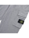 Garment Dyed Cotton Fleece Track Pants Grey - STONE ISLAND - BALAAN 6