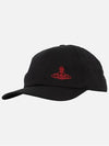 Logo Baseball Ball Cap Black - VIVIENNE WESTWOOD - BALAAN 3