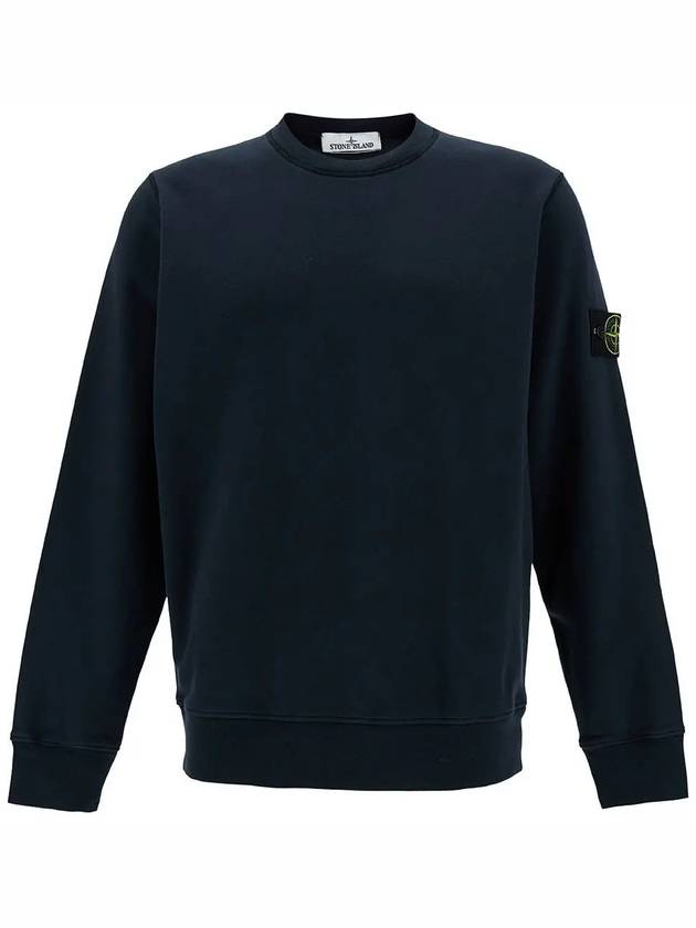 6100044 Organic Cotton Fleece Sweatshirt Navy - STONE ISLAND - BALAAN 3