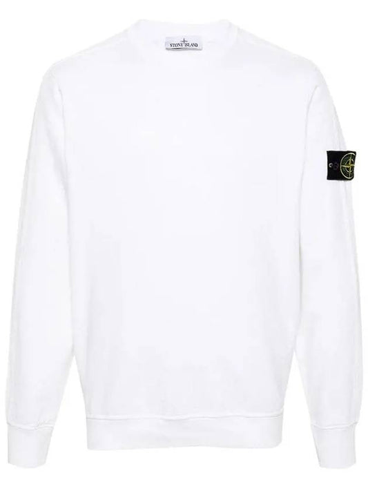 Wappen Patch Garment Dyed Sweatshirt White - STONE ISLAND - BALAAN 2