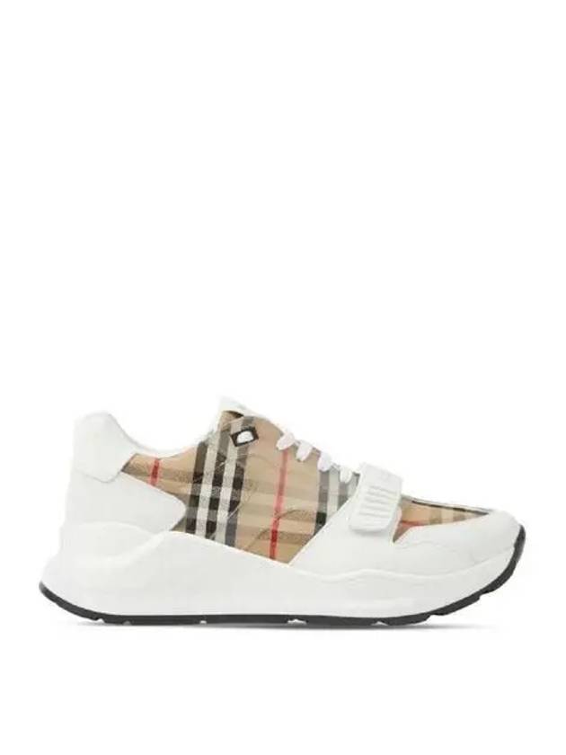 Ramsey Vintage Check Velcro Low Top Sneakers White Beige - BURBERRY - BALAAN 3