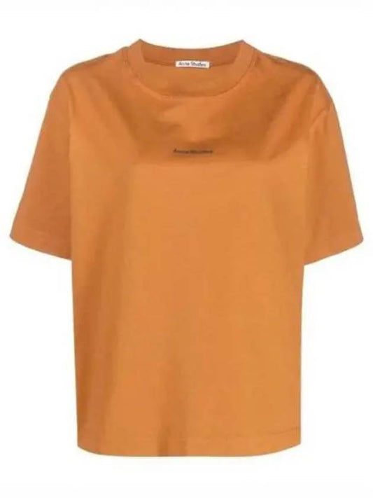Logo Crew Neck Short Sleeve T-Shirt Orange - ACNE STUDIOS - BALAAN 2