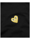 Small Gold Heart Wappen Short Sleeve T-Shirt Black P1 T216 1 - COMME DES GARCONS - BALAAN 6