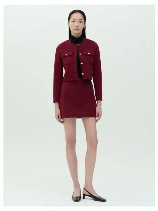 Women s Double Wool Cashmere Mini Skirt Cordovan Domestic Product GM0024090547274 - THEORY - BALAAN 1