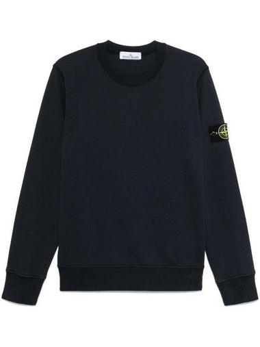 6100044 Organic Cotton Fleece Sweatshirt Navy - STONE ISLAND - BALAAN 1