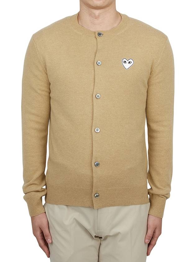 Comme des Gar ons White Wappen Cardigan AX N065 051 2 Unisex - COMME DES GARCONS PLAY - BALAAN 1