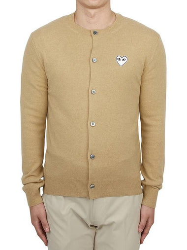 Comme des Gar ons White Wappen Cardigan AX N065 051 2 Unisex - COMME DES GARCONS PLAY - BALAAN 1