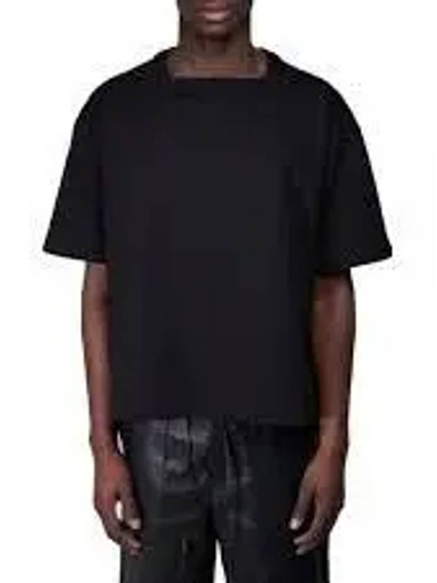 Relax Fit Heavy Jersey Short Sleeve T-Shirt Black - BOTTEGA VENETA - BALAAN 2