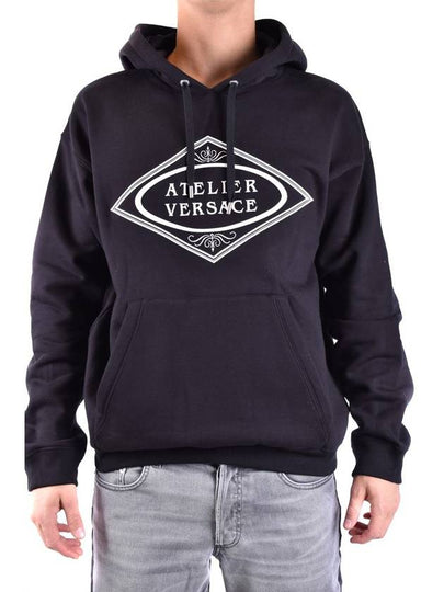 logo hoodie black - VERSACE - BALAAN 2