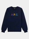 Logo Patch Crewneck Sweatshirt Navy - A.P.C. - BALAAN 2