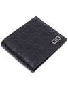 Gancini Embossed Logo Half Wallet Black - SALVATORE FERRAGAMO - BALAAN 6