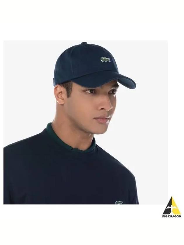 Basic baseball cap navy made of cotton twill - LACOSTE - BALAAN 1