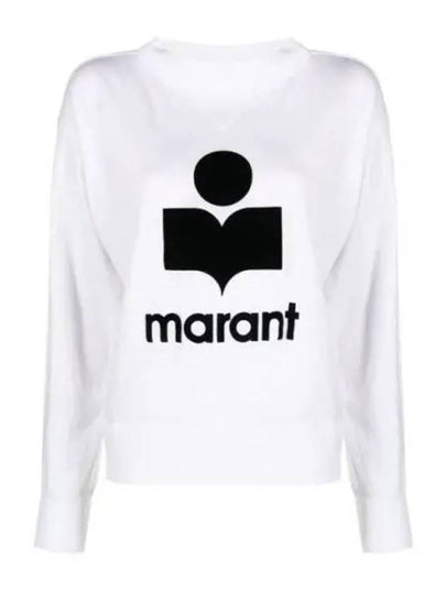 Kieffer Logo Print Linen Long Sleeve T-Shirt White - ISABEL MARANT - BALAAN 2