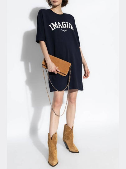 Zadig & Voltaire Dress With Portman Logo, Women's, Navy Blue - ZADIG & VOLTAIRE - BALAAN 2