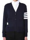 4-Bar Loopback Jersey Cardigan Navy - THOM BROWNE - BALAAN 2