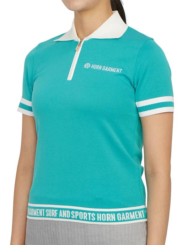 Women's Logo Short Sleeve PK Shirt Mint - HORN GARMENT - BALAAN 3